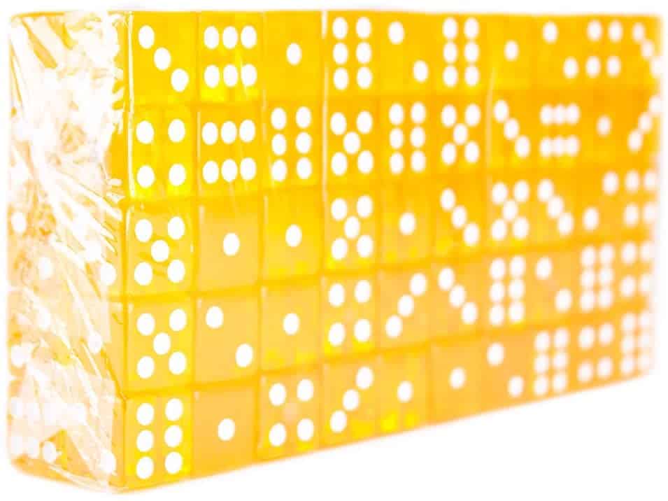 Part – 16mm Yellow Rounded Casino Dice | Rental Part – 16mm Yellow Rounded Casino Dice | Rental