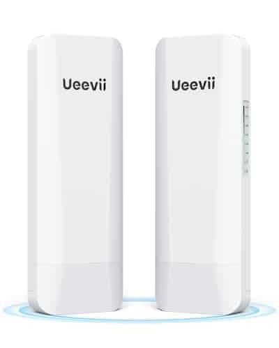 Wireless Bridge,Point to Point 5.8G Outdoor Bridge with 14dBi Directional Antenna 3KM Long Range Working Distance 24V PoE Adapter 2 RJ45 Port for Extended Internet to Next Building | Rental