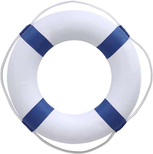 20 Inch / 50cm Pool Safety Life Preserver Throw Ring Buoy- Swim Foam Rings for Swimming Pool Wall Decoration | Rental