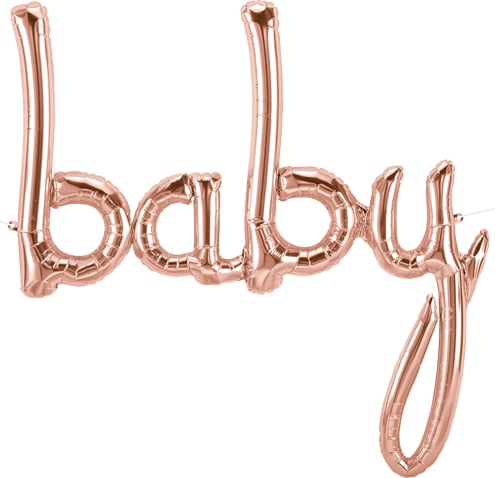 46″ It’s A Girl Rose Gold Air-Fill Script Phrase Anagram Balloon | Purchase