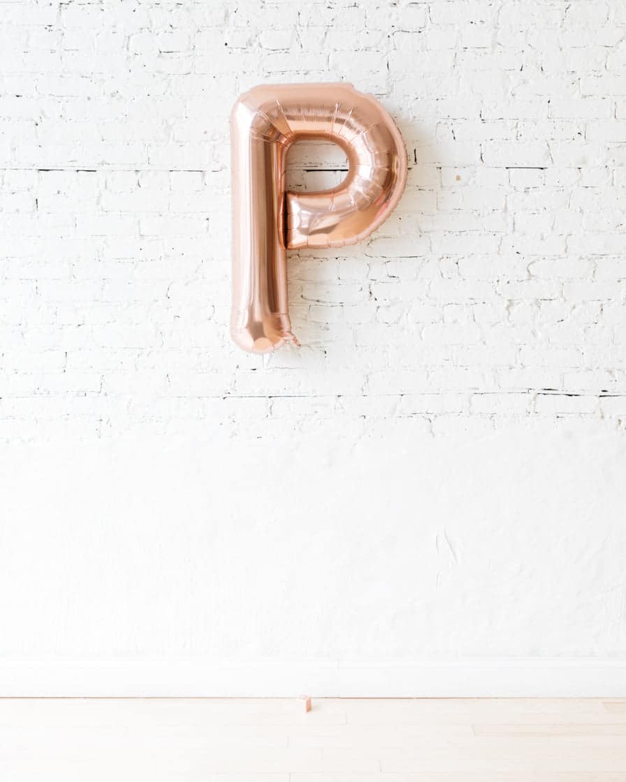 34in Rose Gold Foil Letter | Purchase