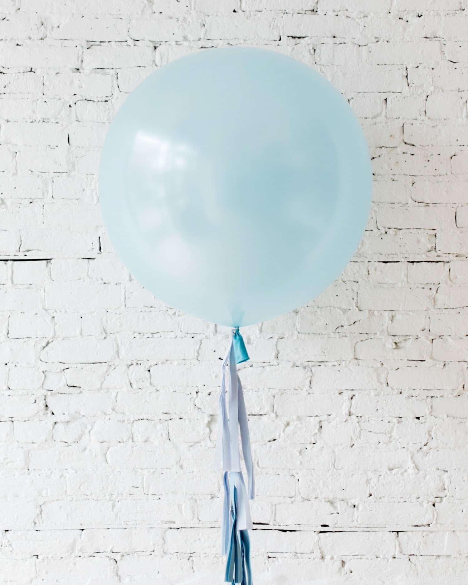 Pearl Light Blue Giant Balloon and Ombre Blue Tassel | Purchase Pearl Light Blue Giant Balloon and Ombre Blue Tassel | Purchase