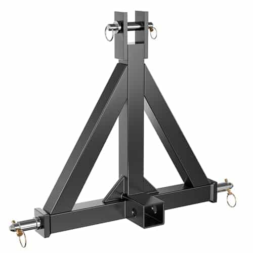 YZONA 3 Point Trailer Hitch with 2″ Receiver for Category 1, 3 Pt Tractor, Heavy Duty Quick Hitch Drawbar Adapter for John Deere, Kubota, Kioti, Yanmar, Cat, NorTrac, BX, LM25H, WL | Rental
