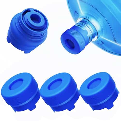 【Upgraded】Morsatie Reusable 3 & 5 Gallon Water Jug Cap, No Leaking & Popping Open, Food Grade Silicone Replacement Cap for 55mm Standard/Screw/Crown Top Water Bottle & Water Pump D | Rental