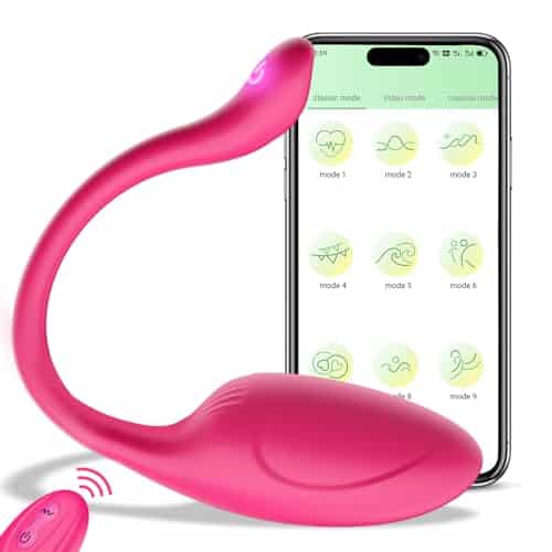 APP Remote Control G-spot Vibrator, Pink Fun Long Distance Bluetooth Wearable Panty Couple Vibrator, Rechargerable Adult Sex Toys More Than 10 Vibrations for Women and Couple, Fema | Rental