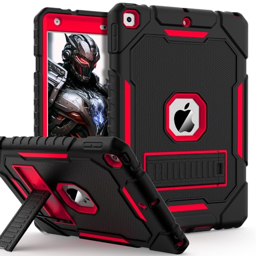 ZoneFoker Case for iPad 9th/8th/7th Generation 2021/2020/2019(10.2 inch), Heavy Duty Military Grade Shockproof Rugged Protective 10.2″ Cover with Built-in Stand for iPad 9 8 7 Gen | Rental