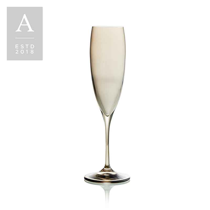 Aurora Smoke Champagne Flute | Rental