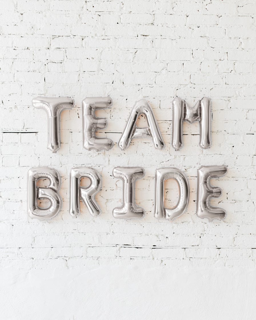 16in Silver TEAM BRIDE Foil Balloon Set | Purchase 16in Silver TEAM BRIDE Foil Balloon Set | Purchase