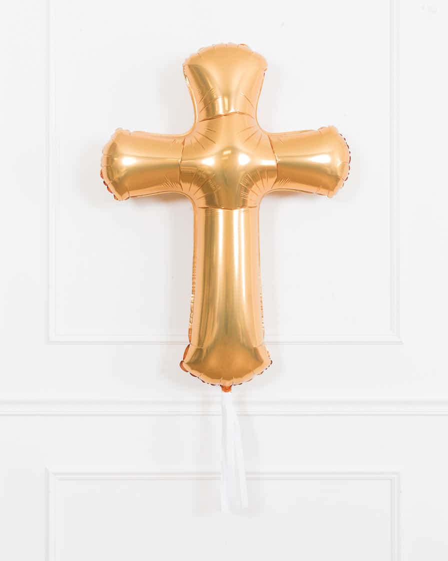 Baptism/Communion – Cross Foil Balloon with Skirt | Purchase