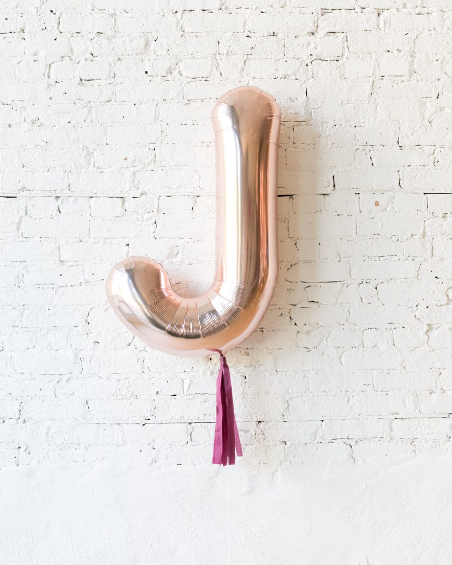 34in Rose Gold Individual Foil Letter with Burgundy Skirt | Purchase
