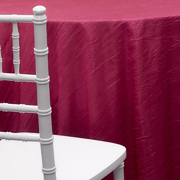 FUCHSIA – *FR* Crushed Taffeta Tablecloth by Eastern Mills – Many Size Options | Rental FUCHSIA – *FR* Crushed Taffeta Tablecloth by Eastern Mills – Many Size Options | Rental