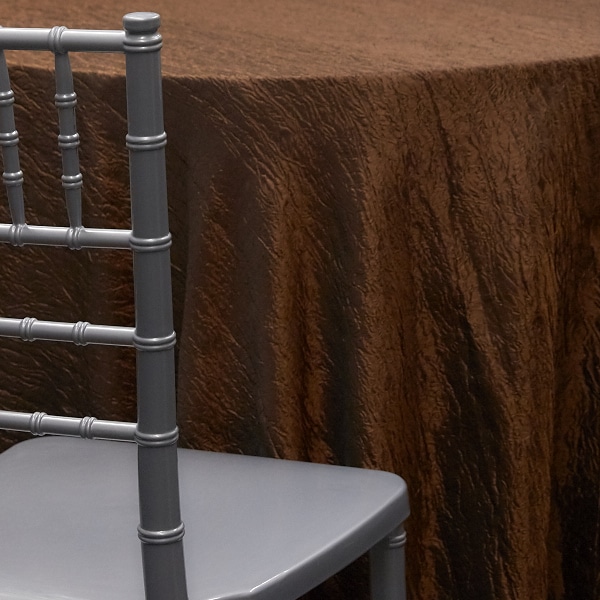 BRONZE – *FR* Crushed Taffeta Tablecloth by Eastern Mills – Many Size Options | Rental BRONZE – *FR* Crushed Taffeta Tablecloth by Eastern Mills – Many Size Options | Rental
