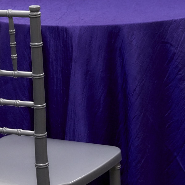 PURPLE – *FR* Crushed Taffeta Tablecloth by Eastern Mills – Many Size Options | Rental PURPLE – *FR* Crushed Taffeta Tablecloth by Eastern Mills – Many Size Options | Rental