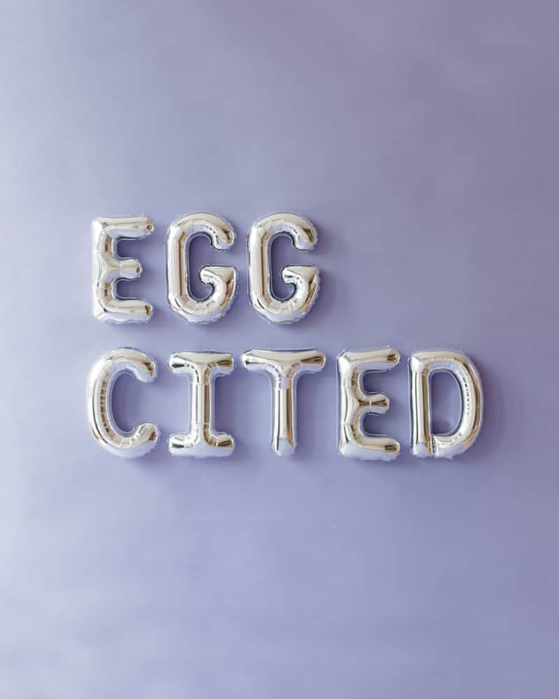 16in Silver EGGCITED Foil Letters Set | Purchase 16in Silver EGGCITED Foil Letters Set | Purchase