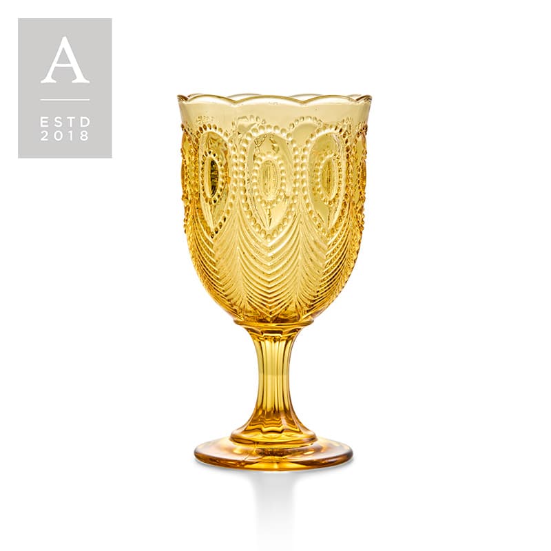 Eliza Amber Goblet | Rental