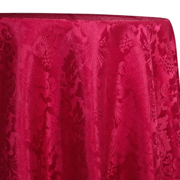 Damask Poly Table Linen in Fuchsia 1225 | Rental