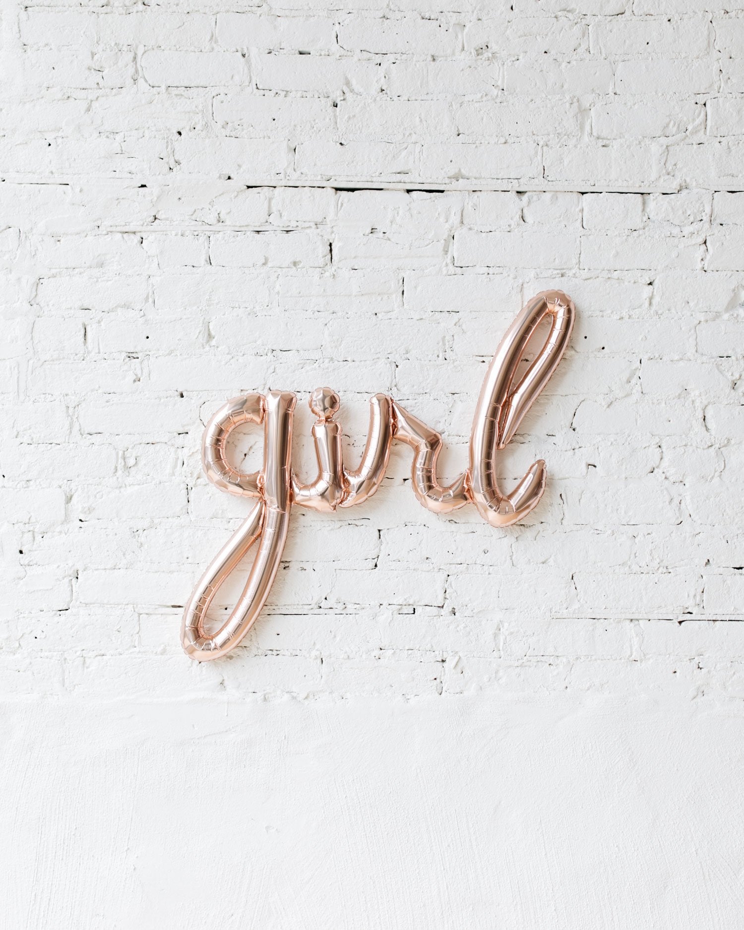 37in Rose Gold GIRL Script Foil Balloon Set | Purchase
