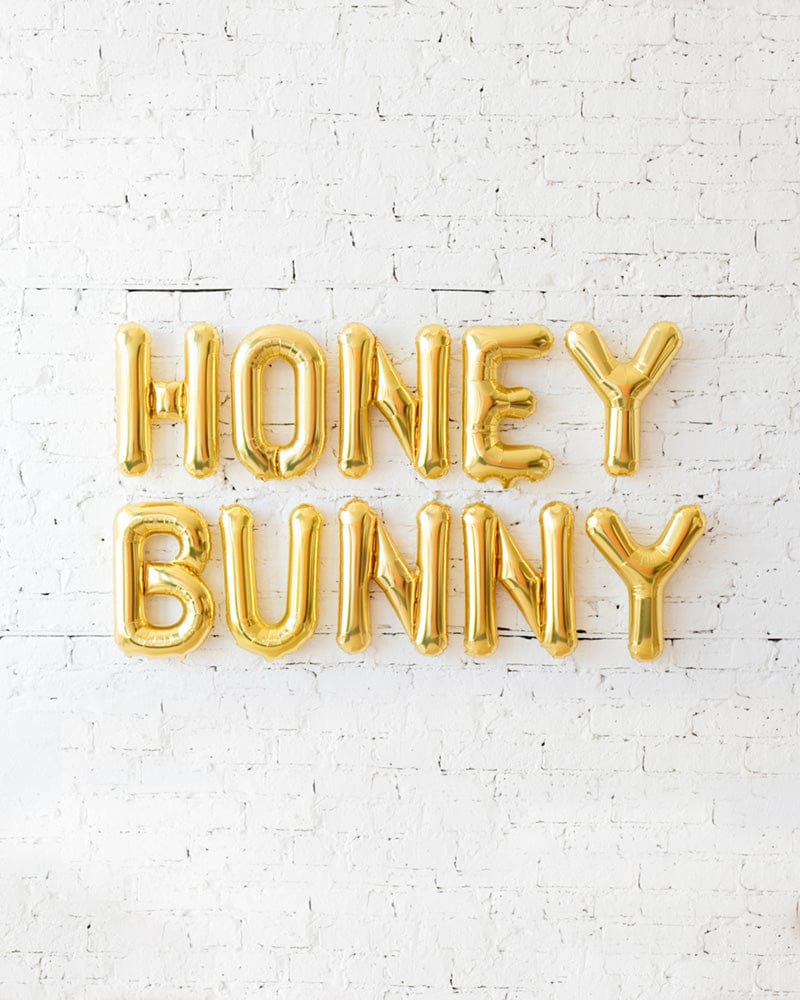 16in Gold HONEY BUNNY Foil Letters Set | Purchase 16in Gold HONEY BUNNY Foil Letters Set | Purchase