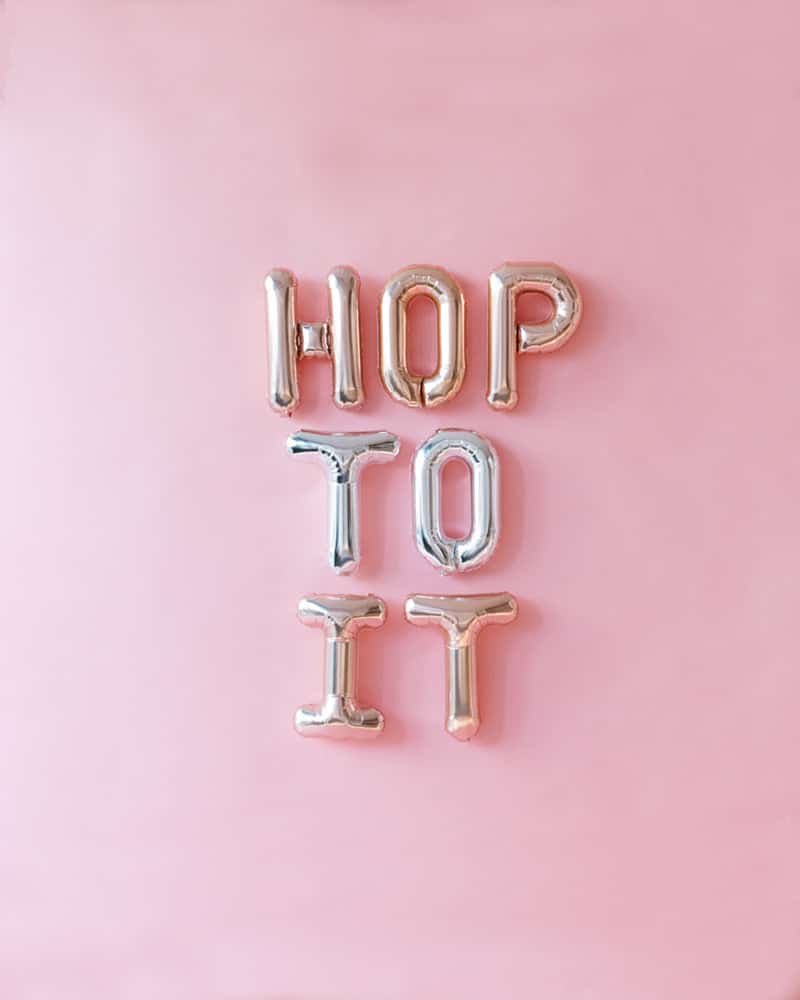16in HOP TO IT Foil Letters Set | Purchase 16in HOP TO IT Foil Letters Set | Purchase