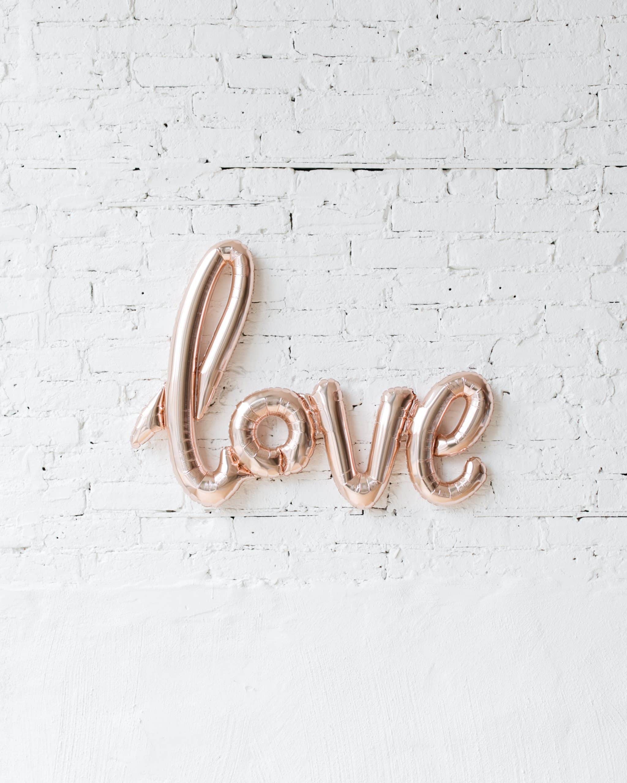 40in Rose Gold Love Script | Purchase