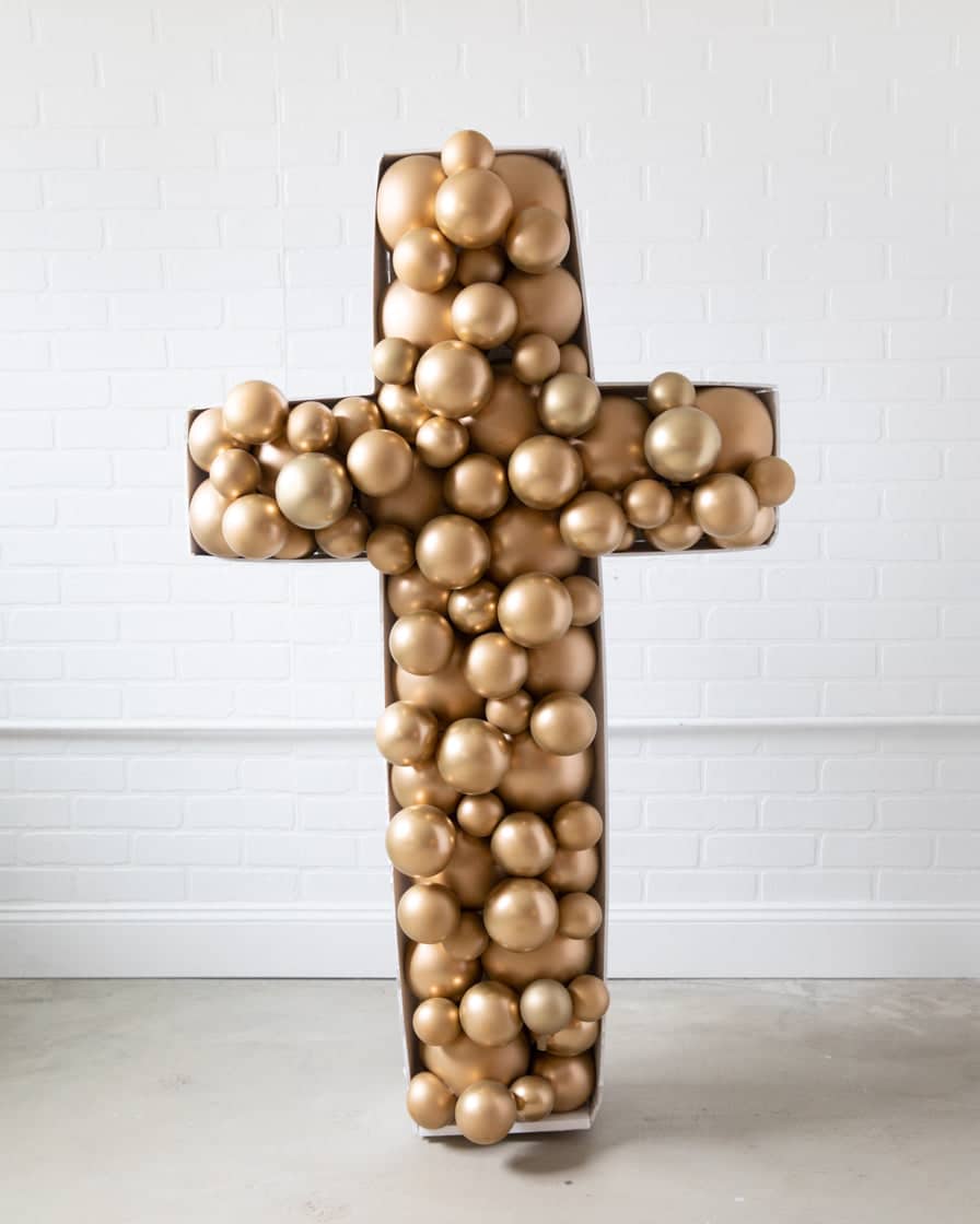 Baptism/Communion – Cross Balloon Mosaic – 4ft | Purchase