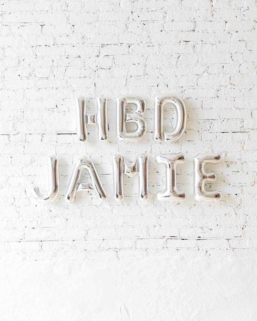 16in Rose Gold “HBD Name” Foil Letters Set | Purchase