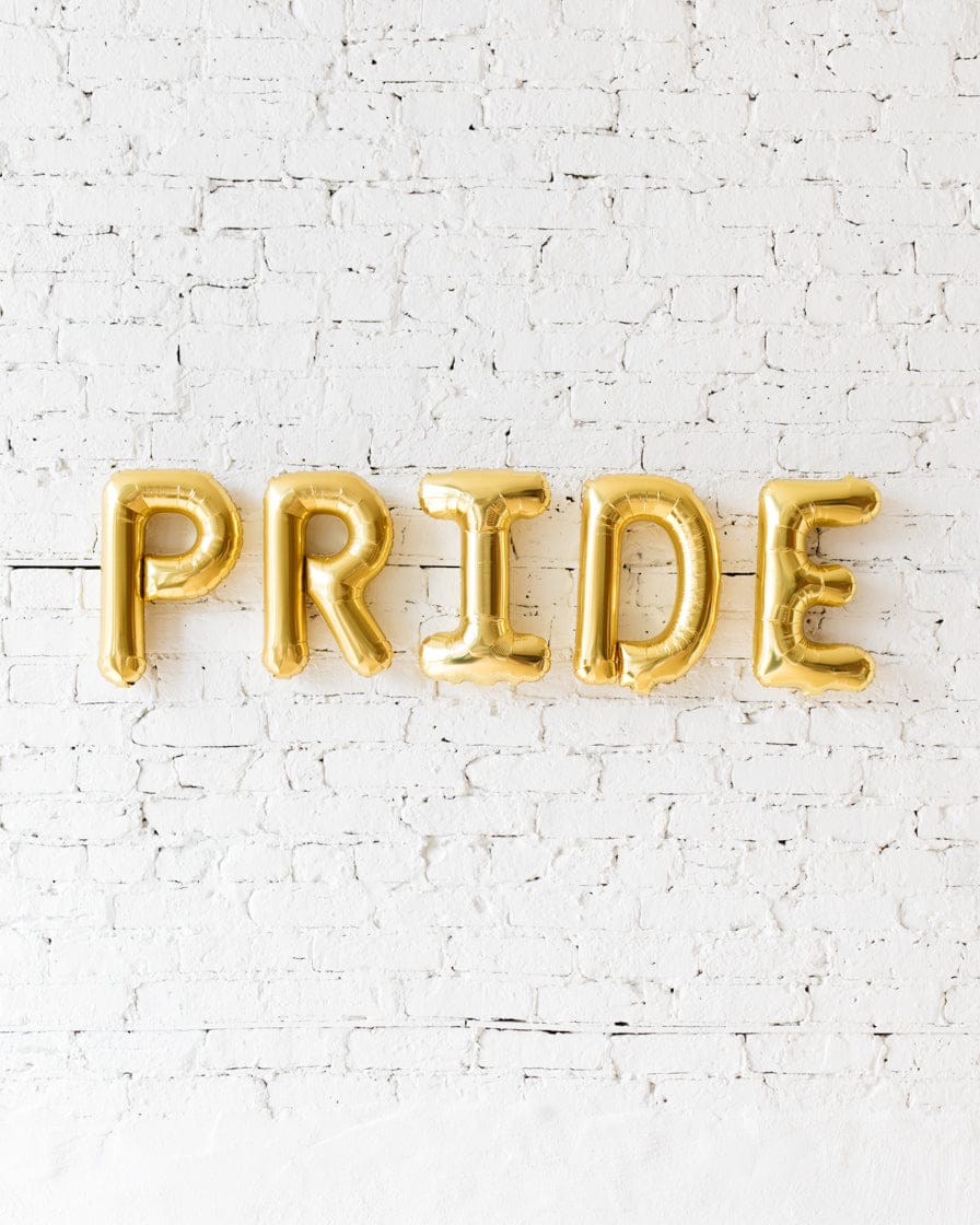 16in PRIDE Gold Foil Balloon Set | Purchase 16in PRIDE Gold Foil Balloon Set | Purchase