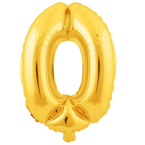 Decostar™ Number Mylar Foil Balloon 16″ – “0” | Purchase