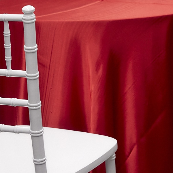 RED – Deco Satin Tablecloth by Eastern Mills- Size Options | Rental