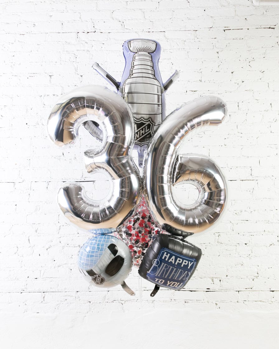 GIFT-Hockey Theme Double Digit Birthday Bouquet | Purchase GIFT-Hockey Theme Double Digit Birthday Bouquet | Purchase