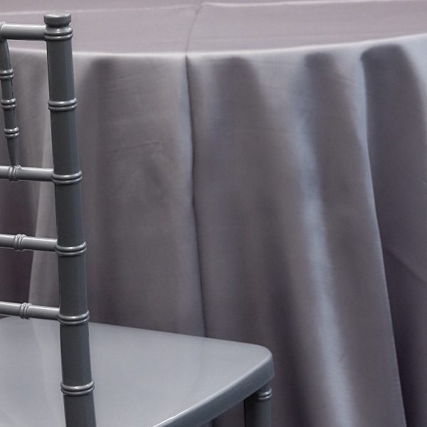 SILVER – *FR* Taffeta Tablecloth by Eastern Mills – Many Size Options | Rental SILVER – *FR* Taffeta Tablecloth by Eastern Mills – Many Size Options | Rental