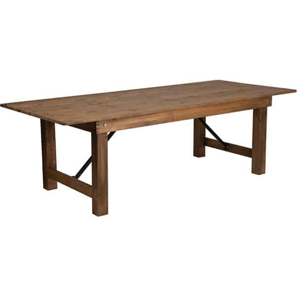 HERCULES Antique Rustic, Solid Pine Folding Farm Table – 8’x40″ | Rental HERCULES Antique Rustic, Solid Pine Folding Farm Table – 8’x40″ | Rental