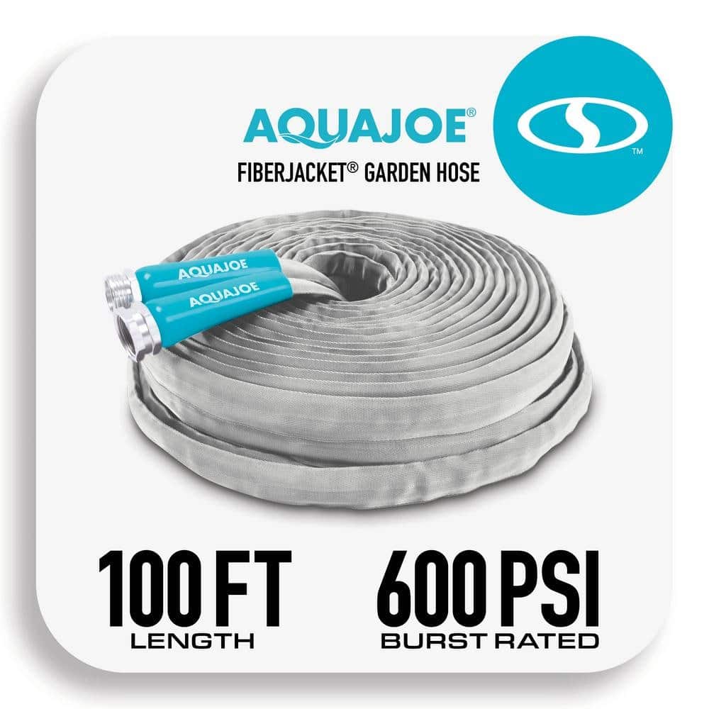 AQUA JOE — 1/2 in. Dia. x 100 ft. Xtreme Fiber jacket Garden Hose, Metal Fittings | Rental AQUA JOE — 1/2 in. Dia. x 100 ft. Xtreme Fiber jacket Garden Hose, Metal Fittings | Rental