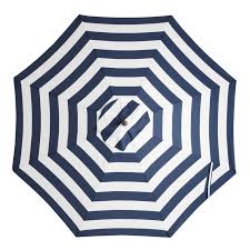 9′ Market Umbrella Kit – Blue & White Stripe | Rental 9′ Market Umbrella Kit – Blue & White Stripe | Rental