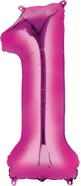 34″ Pink Number 1 Anagram Balloon | Purchase