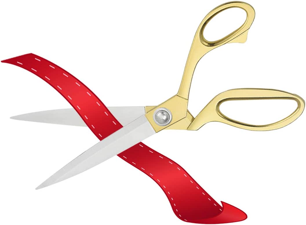 Ribbon Cutting Scissors Giant Scissors Large Scissors for Ribbon Cutting Ceremony Gold Scissors for Ribbon Cutting Professional Scissors for Fabric Heavy Duty Scissors for Cutting Plastic Cardboard | Rental