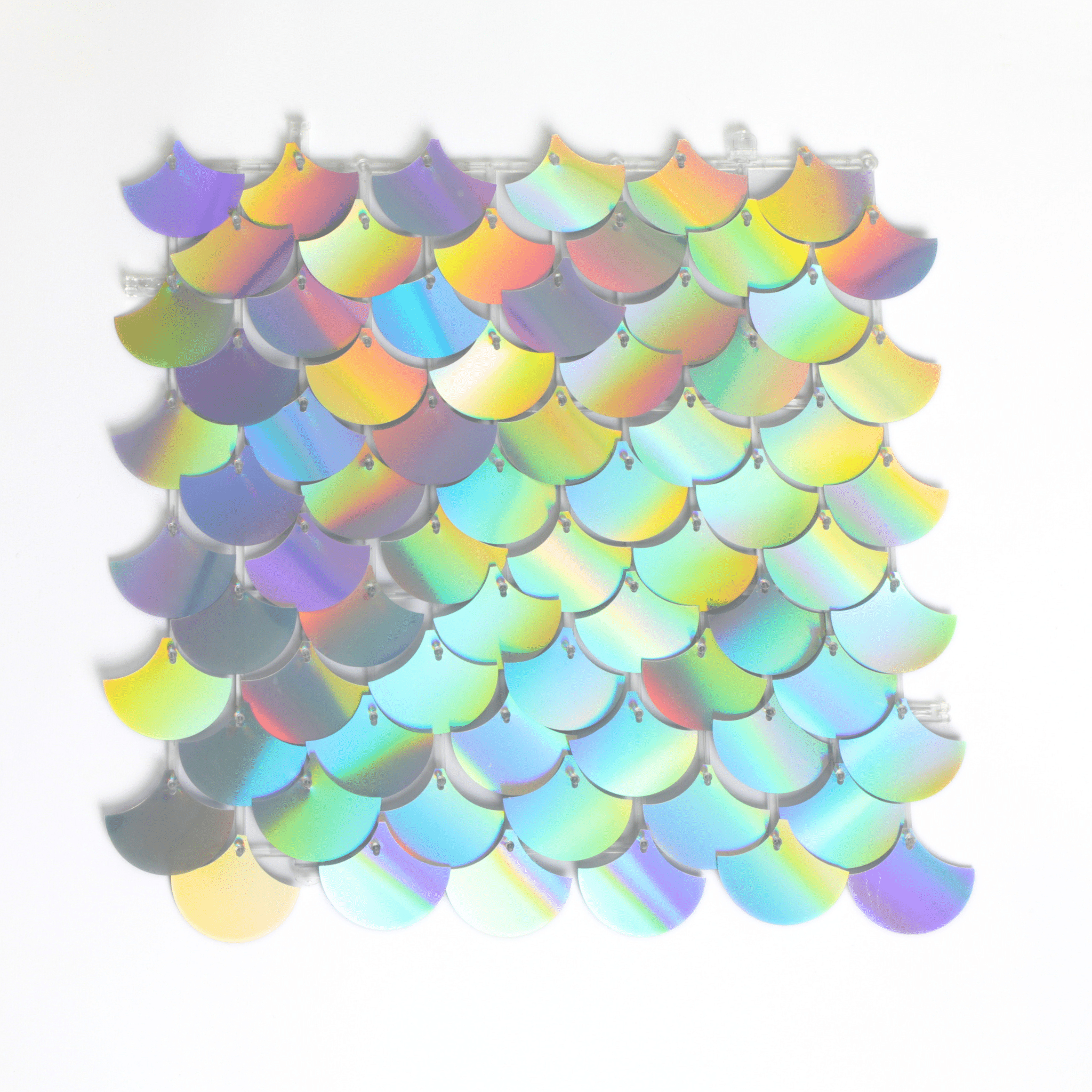 Mermaid Scale Sequin Wall Panel Backdrops (24 panels) – Iridescent Silver | Rental Mermaid Scale Sequin Wall Panel Backdrops (24 panels) – Iridescent Silver | Rental