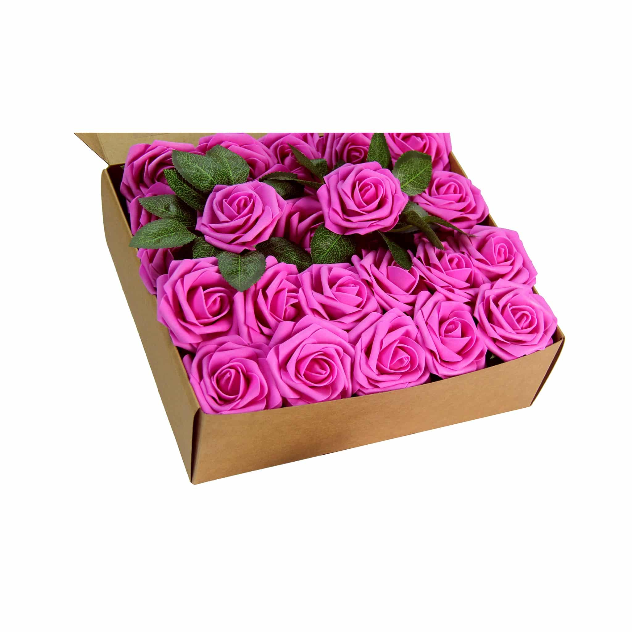 Artificial DIY Foam Rose Stems (50 pcs) – Fuchsia | Rental Artificial DIY Foam Rose Stems (50 pcs) – Fuchsia | Rental