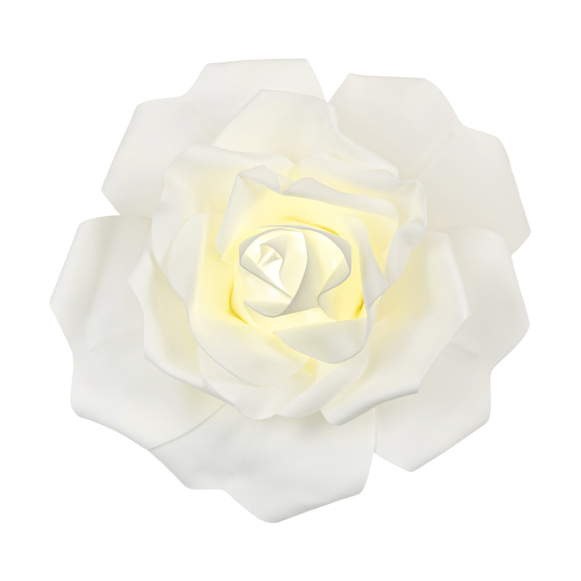 LED Lighted Large Foam Rose Wall Decor 30 cm – Ivory | Rental LED Lighted Large Foam Rose Wall Decor 30 cm – Ivory | Rental