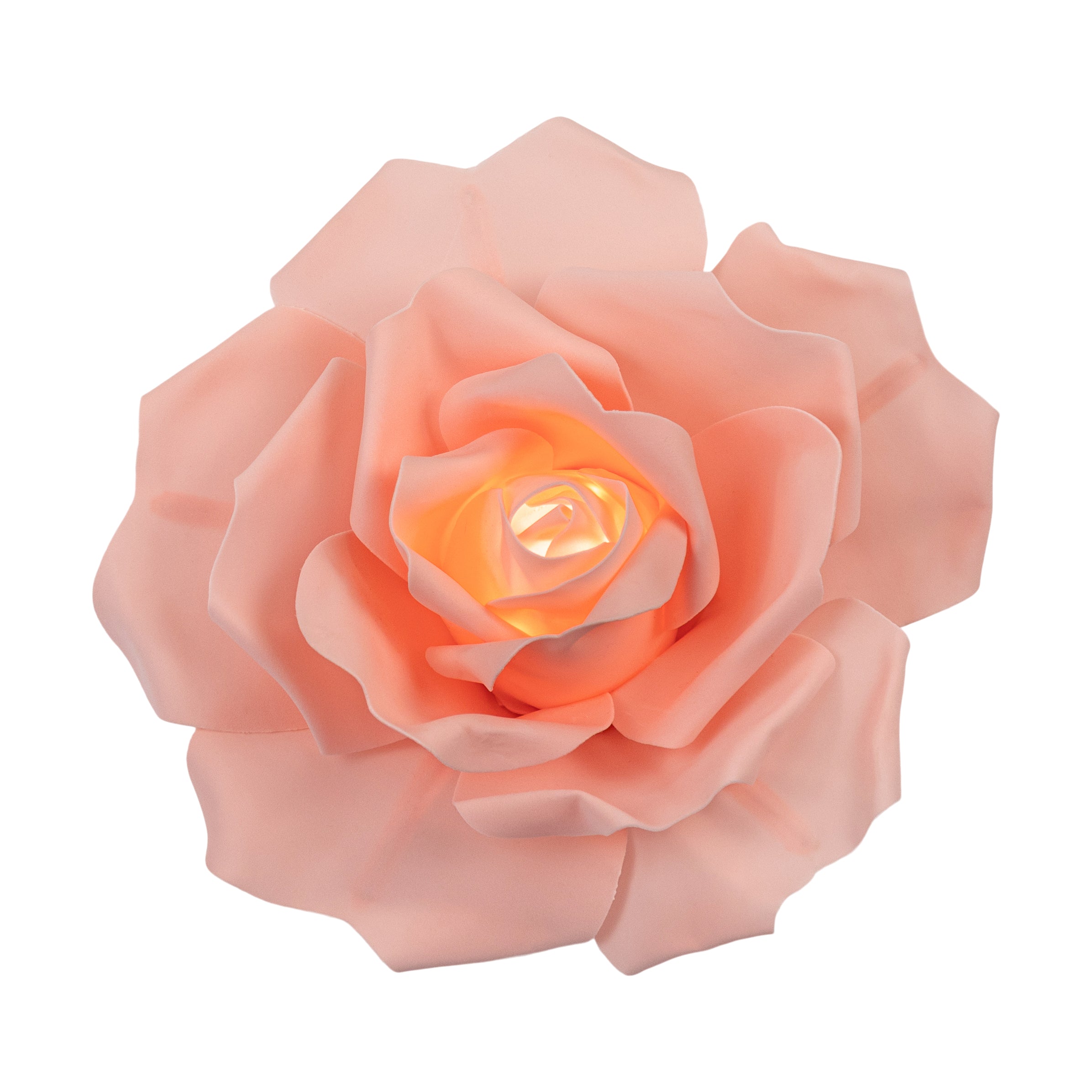 LED Lighted Large Foam Rose Wall Decor 30 cm – Blush | Rental LED Lighted Large Foam Rose Wall Decor 30 cm – Blush | Rental