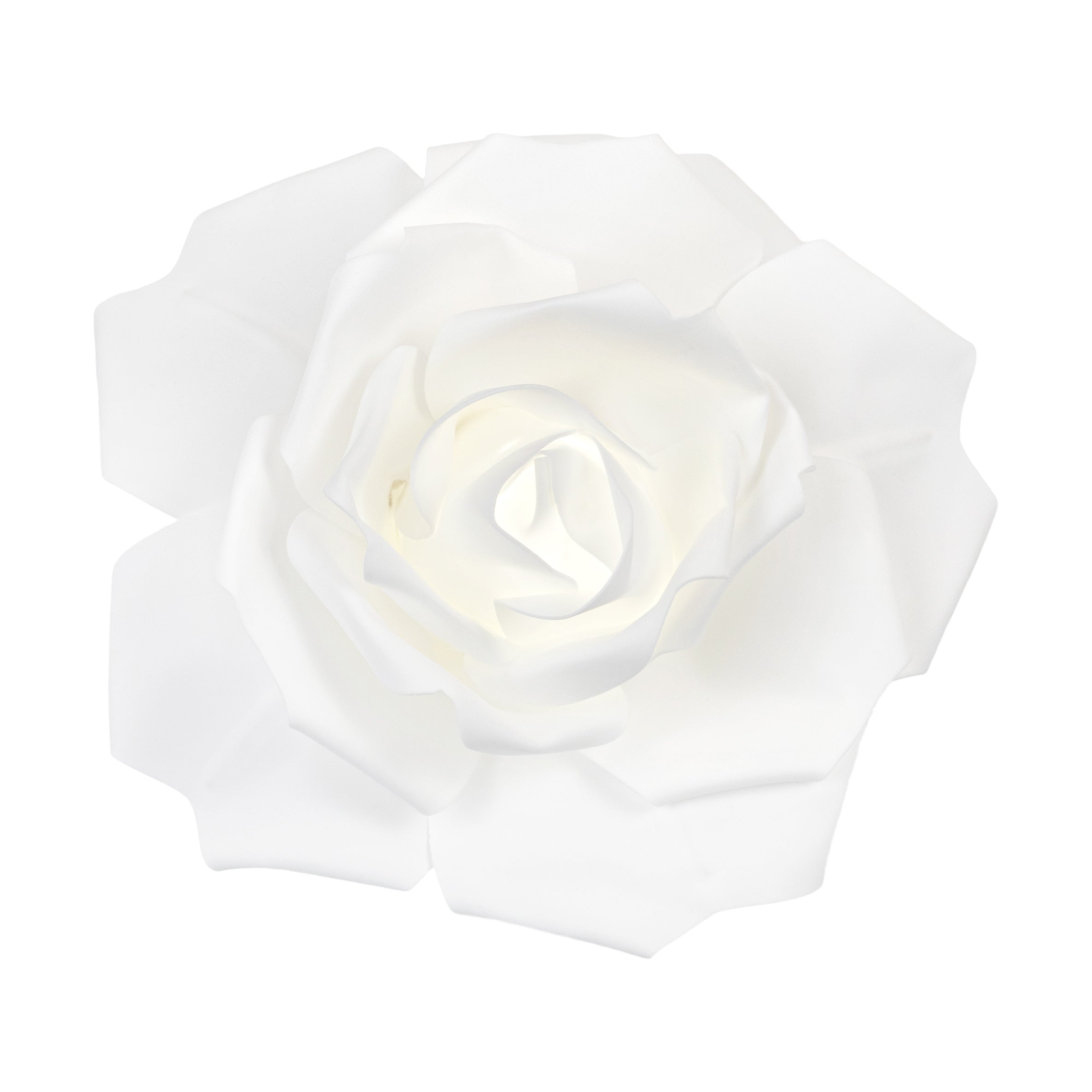 LED Lighted Large Foam Rose Wall Decor 30 cm – White | Rental LED Lighted Large Foam Rose Wall Decor 30 cm – White | Rental