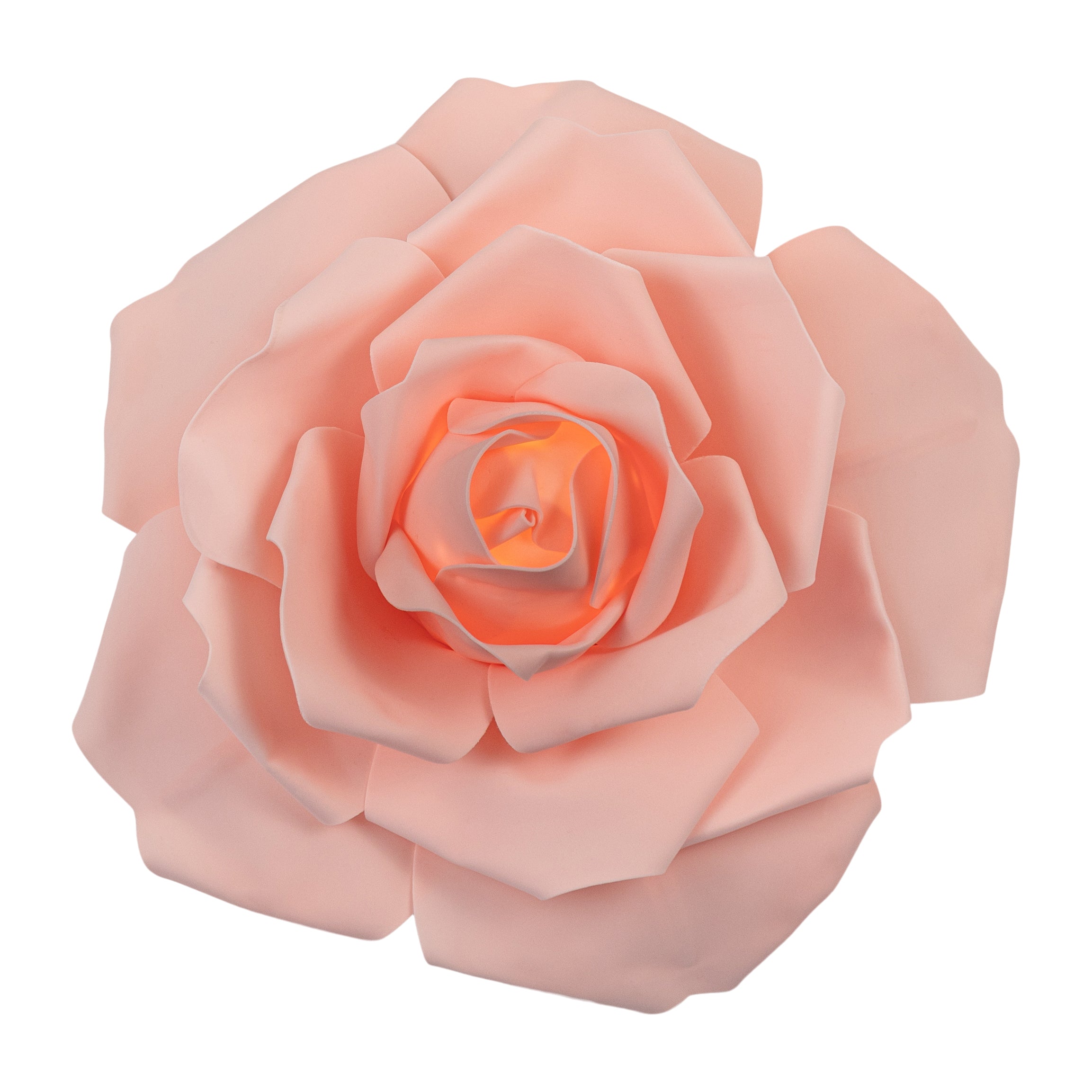 LED Lighted Large Foam Rose Wall Decor 40 cm – Blush | Rental LED Lighted Large Foam Rose Wall Decor 40 cm – Blush | Rental