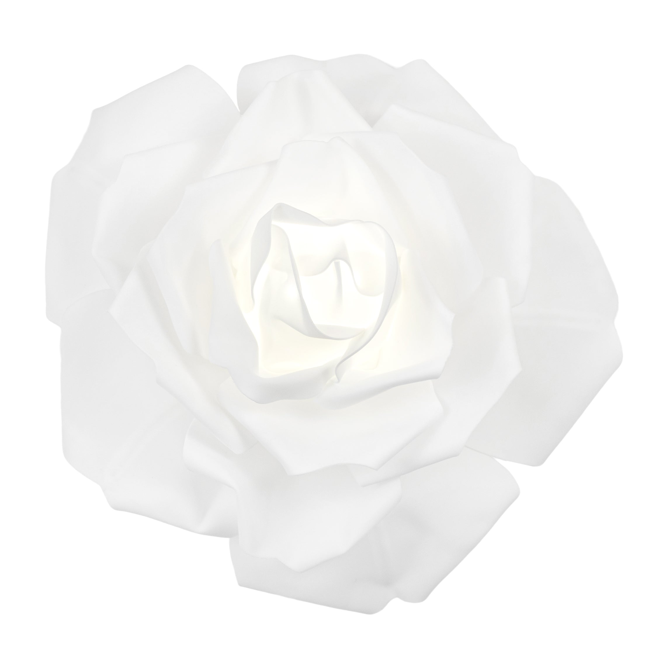 LED Lighted Large Foam Rose Wall Decor 40 cm – White | Rental LED Lighted Large Foam Rose Wall Decor 40 cm – White | Rental