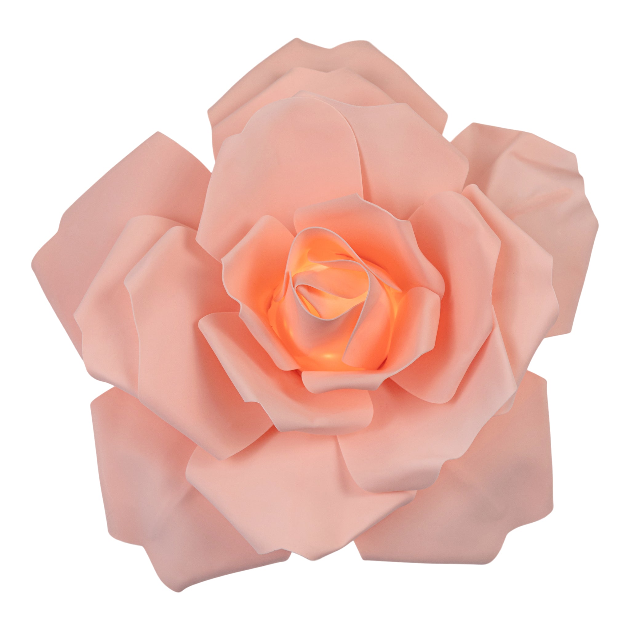 LED Lighted Large Foam Rose Wall Decor 50 cm – Blush | Rental LED Lighted Large Foam Rose Wall Decor 50 cm – Blush | Rental