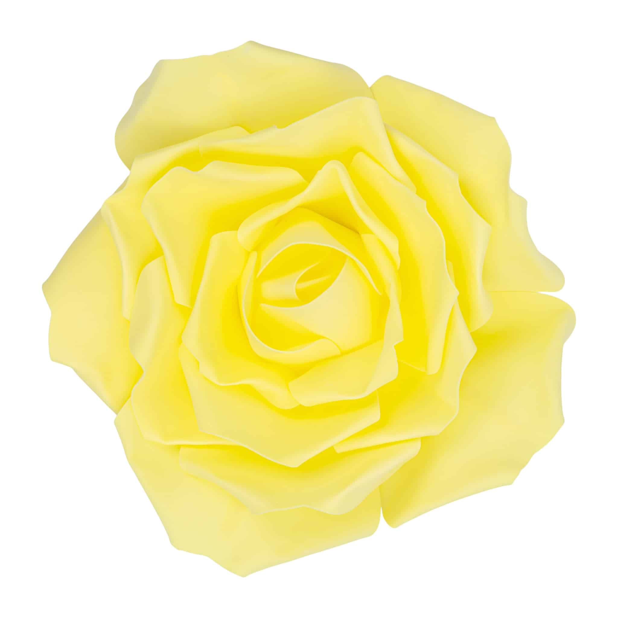 Large Foam Rose Wall Decor 40 cm – Yellow | Rental Large Foam Rose Wall Decor 40 cm – Yellow | Rental