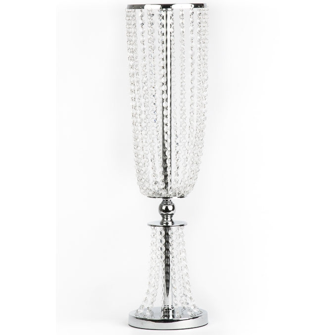 Crystal Column Tabletop Centerpiece – Silver | Rental Crystal Column Tabletop Centerpiece – Silver | Rental