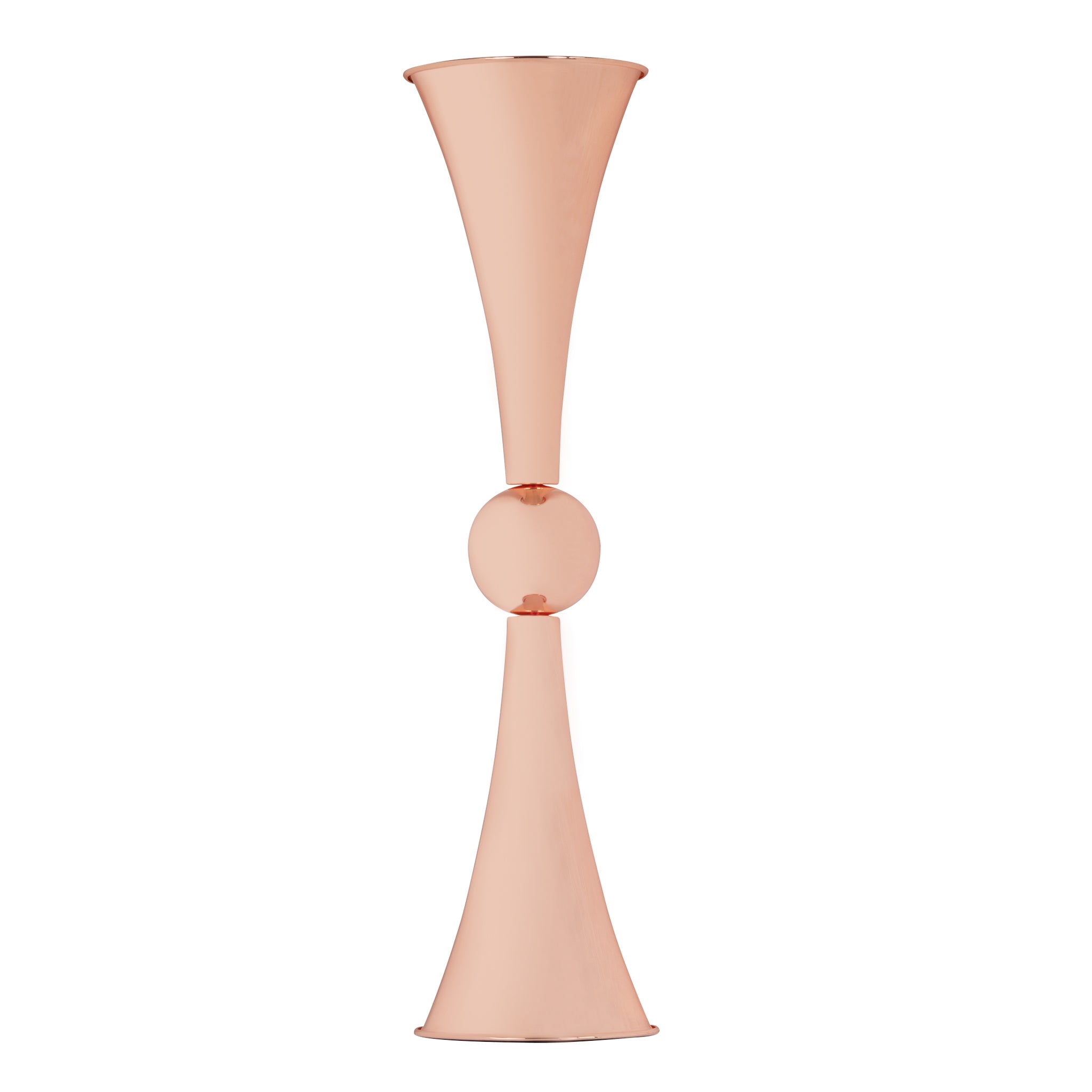 Metallic Reversible Riser Flower Centerpiece Vase 28″ Tall – Rose Gold | Rental Metallic Reversible Riser Flower Centerpiece Vase 28″ Tall – Rose Gold | Rental