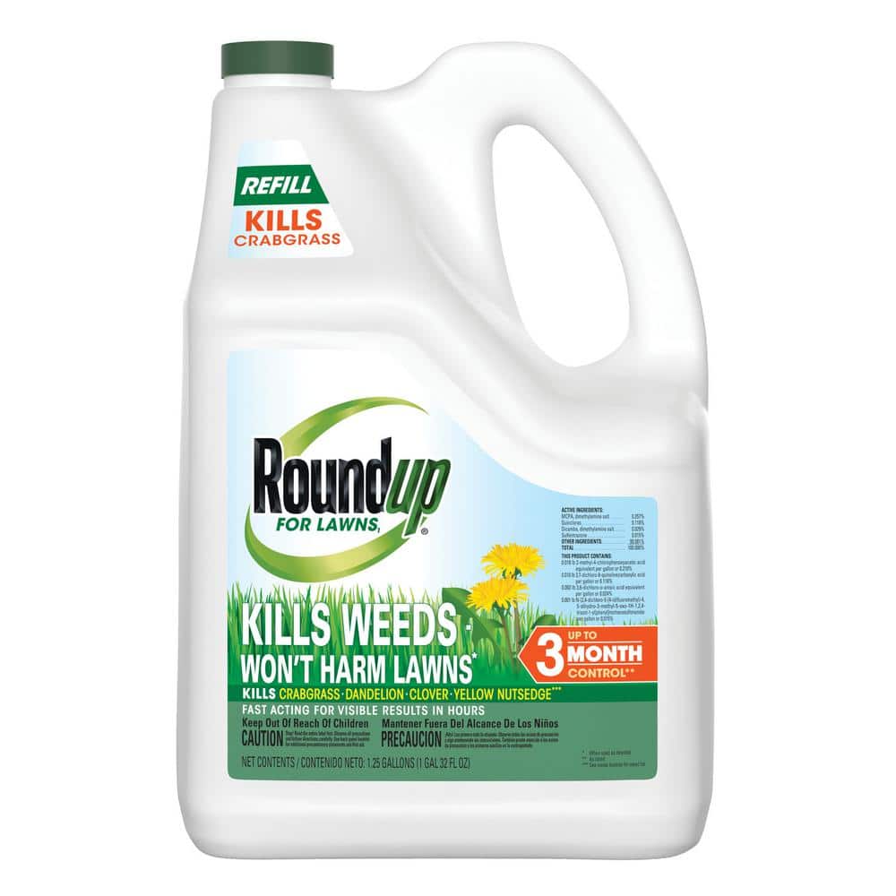 Roundup — For Lawns1 Refill, 1.25 gal.,Tough Weed Killer for Use on Northern Grasses | Rental Roundup — For Lawns1 Refill, 1.25 gal.,Tough Weed Killer for Use on Northern Grasses | Rental
