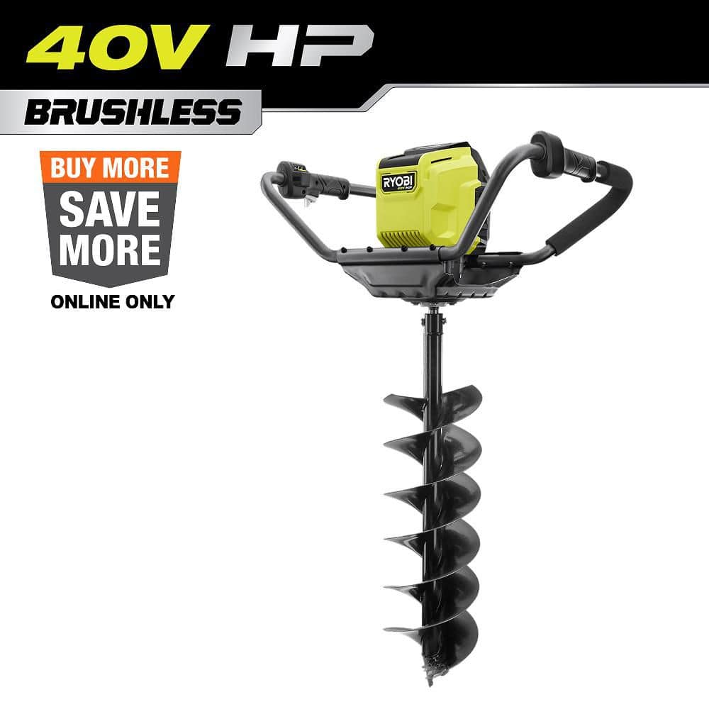 RYOBI — 40V HP Brushless Cordless Earth Auger with 8 in. Bit (Tool Only) | Rental RYOBI — 40V HP Brushless Cordless Earth Auger with 8 in. Bit (Tool Only) | Rental
