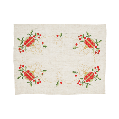 007 Embroidered Ornament Placemat | Rental 007 Embroidered Ornament Placemat | Rental